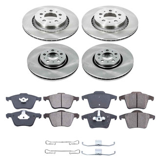 Callahan Brake Parts® - Plain Front and Rear Brake Kit