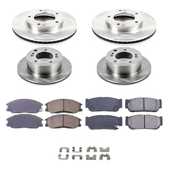 Callahan Brake Parts® - Plain Front and Rear Brake Kit