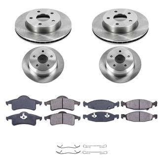 Callahan Brake Parts® - Plain Front and Rear Brake Kit