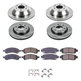 Callahan Brake Parts® - Plain Front and Rear Brake Kit