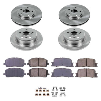 Callahan Brake Parts® - Plain Front and Rear Brake Kit