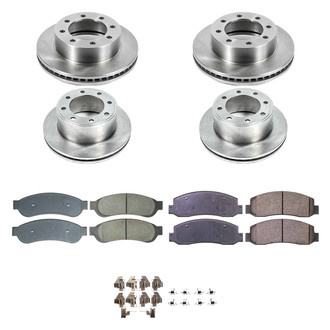Callahan Brake Parts® - Plain Front and Rear Brake Kit