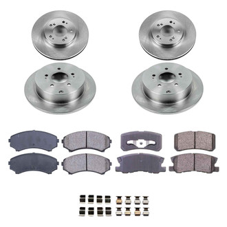 Callahan Brake Parts® - Plain Front and Rear Brake Kit