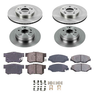 Callahan Brake Parts® - Plain Front and Rear Brake Kit