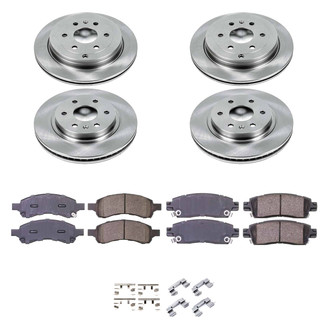 Callahan Brake Parts® - Plain Front and Rear Brake Kit