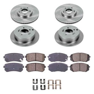 Callahan Brake Parts® - Plain Front and Rear Brake Kit