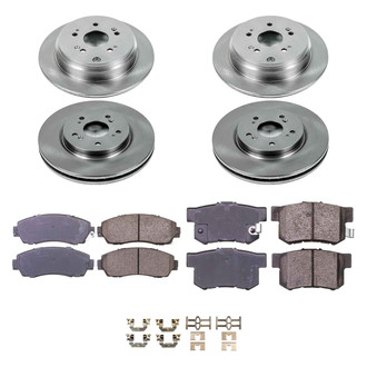 Callahan Brake Parts® - Plain Front and Rear Brake Kit
