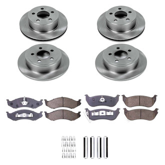 Callahan Brake Parts® - Plain Front and Rear Brake Kit