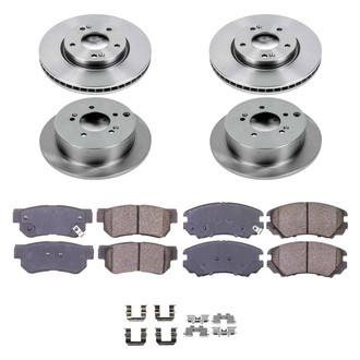 Callahan Brake Parts® - Plain Front and Rear Brake Kit