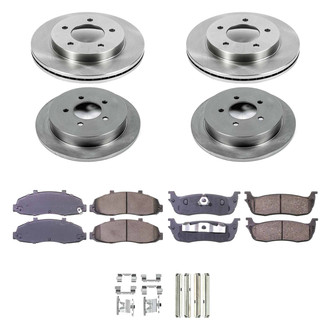 Callahan Brake Parts® - Plain Front and Rear Brake Kit