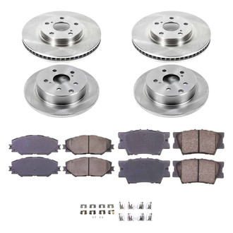 Callahan Brake Parts® - Plain Front and Rear Brake Kit