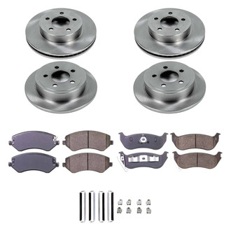 Callahan Brake Parts® - Plain Front and Rear Brake Kit