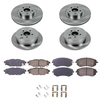 Callahan Brake Parts® - Plain Front and Rear Brake Kit