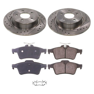 Callahan Brake Parts® - Drilled and Slotted Rear Brake Kit