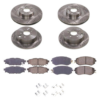 Callahan Brake Parts® - Drilled and Slotted Front and Rear Brake Kit