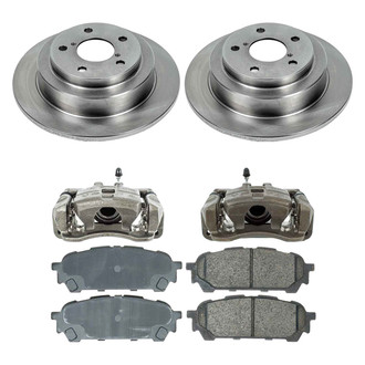 Callahan Brake Parts® - Plain Rear Brake Kit with Calipers