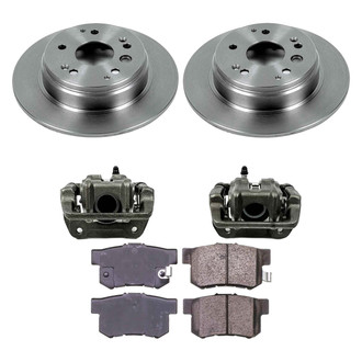 Callahan Brake Parts® - Plain Rear Brake Kit with Calipers