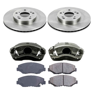 Callahan Brake Parts® - Plain Front Brake Kit with Calipers