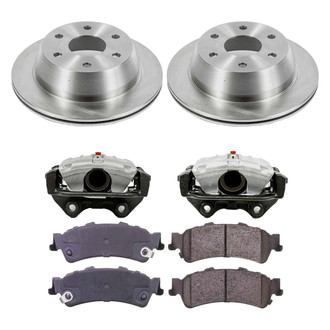 Callahan Brake Parts® - Plain Rear Brake Kit with Calipers