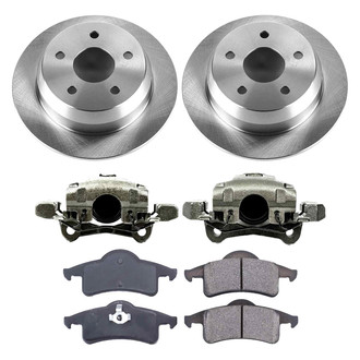 Callahan Brake Parts® - Plain Rear Brake Kit with Calipers