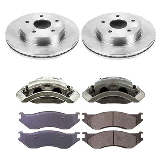 Callahan Brake Parts® - Plain Front Brake Kit with Calipers
