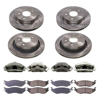 Callahan Brake Parts® - Drilled and Slotted Brake Kit with Calipers