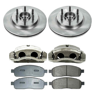 Callahan Brake Parts® - Plain Front Brake Kit with Calipers