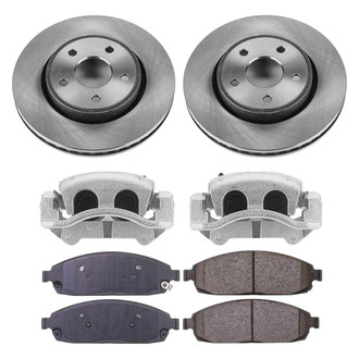 Callahan Brake Parts® - Plain Front Brake Kit with Calipers