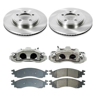 Callahan Brake Parts® - Plain Front Brake Kit with Calipers
