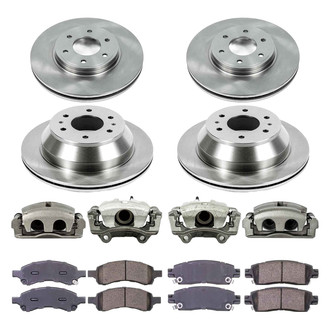 Callahan Brake Parts® - Plain Brake Kit with Calipers
