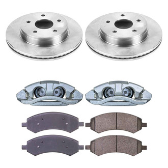 Callahan Brake Parts® - Plain Front Brake Kit with Calipers