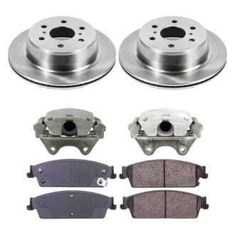 Callahan Brake Parts® - Plain Rear Brake Kit with Calipers