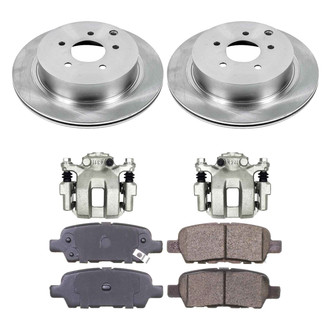 Callahan Brake Parts® - Plain Rear Brake Kit with Calipers