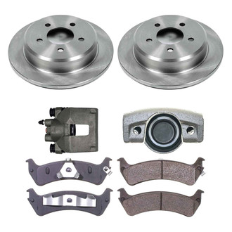 Callahan Brake Parts® - Plain Rear Brake Kit with Calipers