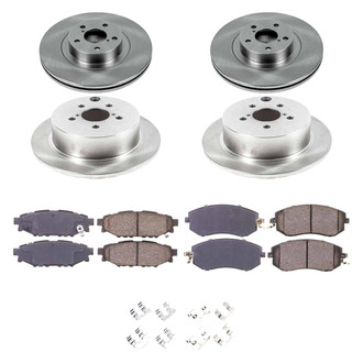Callahan Brake Parts® - Plain Front and Rear Brake Kit