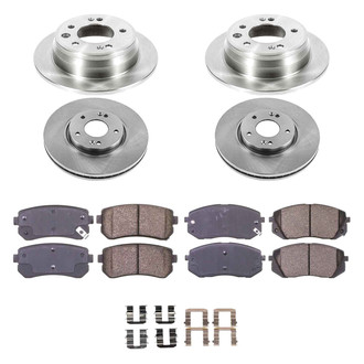 Callahan Brake Parts® - Plain Front and Rear Brake Kit