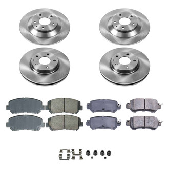 Callahan Brake Parts® - Plain Front and Rear Brake Kit
