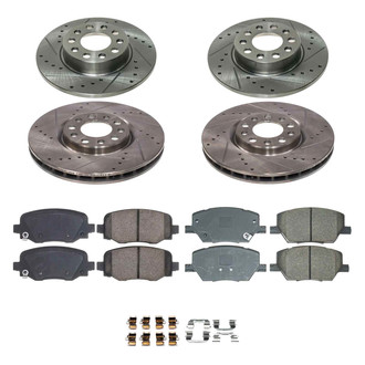 Callahan Brake Parts® - Drilled and Slotted Front and Rear Brake Kit