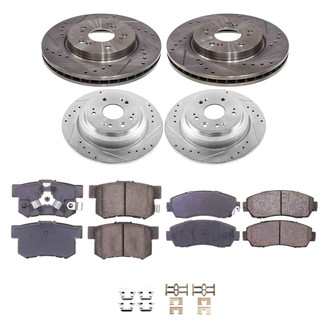 Callahan Brake Parts® - Drilled and Slotted Front and Rear Brake Kit
