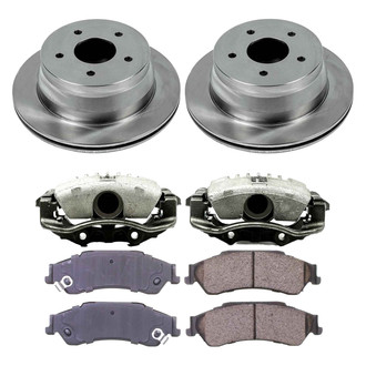 Callahan Brake Parts® - Plain Rear Brake Kit with Calipers