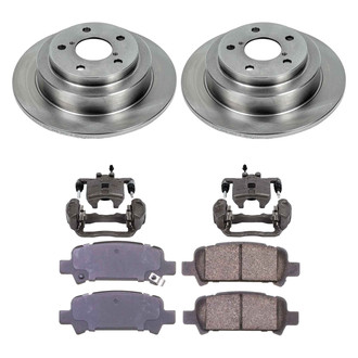 Callahan Brake Parts® - Plain Rear Brake Kit with Calipers