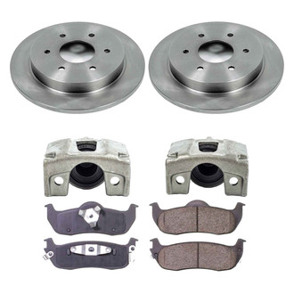 Callahan Brake Parts® - Plain Rear Brake Kit with Calipers