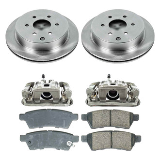 Callahan Brake Parts® - Plain Rear Brake Kit with Calipers