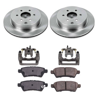 Callahan Brake Parts® - Plain Rear Brake Kit with Calipers
