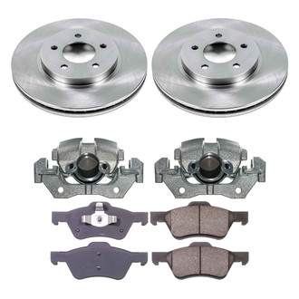 Callahan Brake Parts® - Plain Front Brake Kit with Calipers