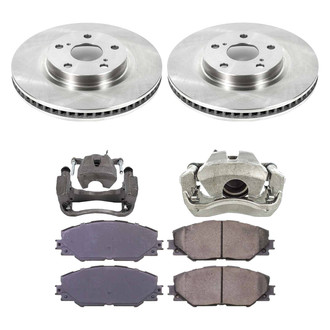 Callahan Brake Parts® - Plain Front Brake Kit with Calipers