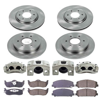 Callahan Brake Parts® - Plain Brake Kit with Calipers