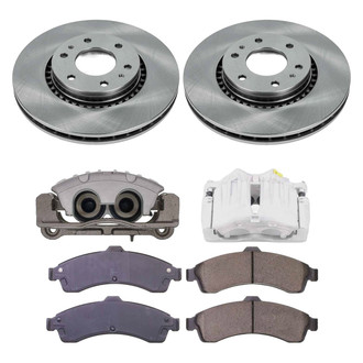Callahan Brake Parts® - Plain Front Brake Kit with Calipers