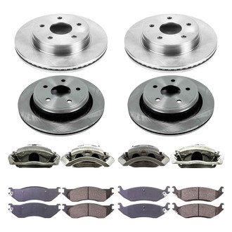 Callahan Brake Parts® - Plain Brake Kit with Calipers