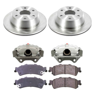 Callahan Brake Parts® - Plain Rear Brake Kit with Calipers